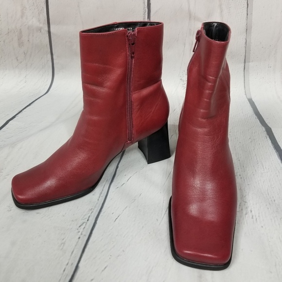 Nine west red leather boots Clearance